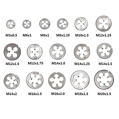 Matrices de roscado métrico para Mano Izquierda, Herramientas de Corte de roscas para Herramientas manuales de metalurgia, M8x1.25