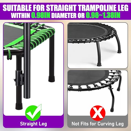 Image of TOBWOLF Quick-Release Handle Bar for Straight Leg Fitness Trampoline, Non-Slip Cushy Rebounder Handle Accessory, Fitness Trampoline Pole Cup Holder