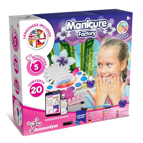 Science4you Kit de Manicura para Niñas de 7 8 9+ Años - Juego con Set de Uñas y Pintauñas Infantil, Esmalte de Uñas Colorido y Mucho Más, Juguete y Juego Educativo, Regalo para Niñas 7 8 9+ Años