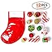 Highland Farms Select Christmas Stocking Cat Gifts Set - Cat Toy Filled - Kitty Festive Stocking Variety Pack Toy - 12 Packs