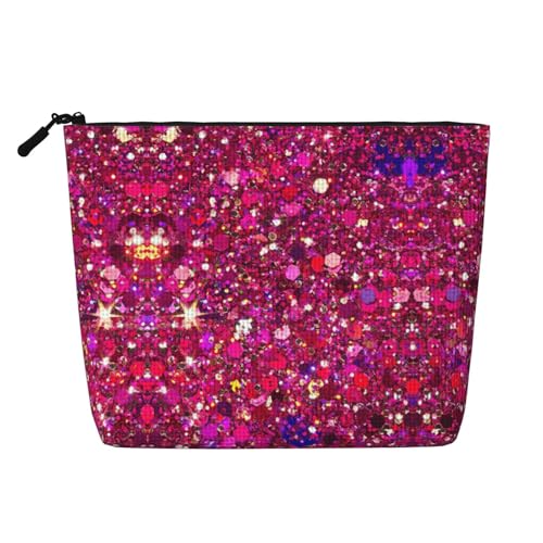 Trousse de voyage en faux chanvre à paillettes pour femme, grande capacité, pour usage quotidien, organiseur à fermeture éclair