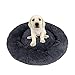Nibesser Lit apaisant rond en peluche en forme de beignet pour chiens et chats, lavable, anti-anxiété, doux et confortable, pour chiens et chats de petite, moyenne et grande tailles