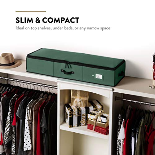 ZOBER-Wrapping-Paper-Storage-Containers-40-Inch-Gift-Wrapping-Organizer-Storage-WInterior-Pockets-Fits-20-Standard-Rolls-of-Wrapping-Paper-Bows-and-Ribbons