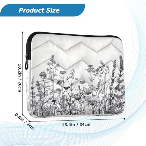 Funda impermeable para portátil 13-14 pulgadas con diseño floral miniatura 3