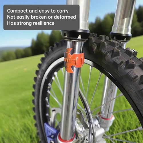 Image of Windance Motorcycle Front Fork Maintenance Tool Kit,Fork Seal Saver Cleaner 45mm-55mm Shock Repairing Tool + Fork Suspension Oil Level Measurement Gauge Oil Syringe Tool (Orange)