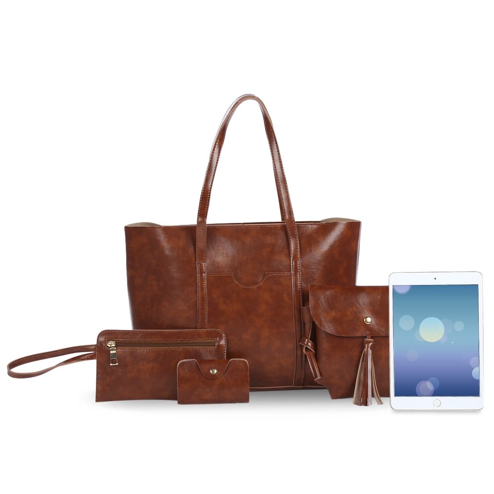 4pcs Women Tote Handbag Shoulder Crossbody Bag