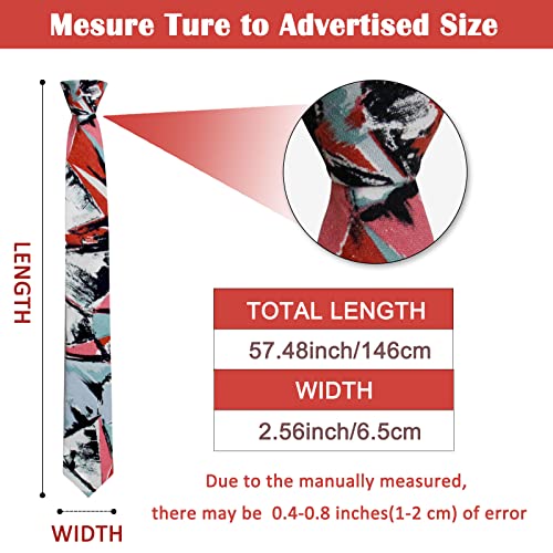 Image of Mantieqingway Men Skinny Tie Cotton Floral Necktie for Wedding Groomsmen Tie