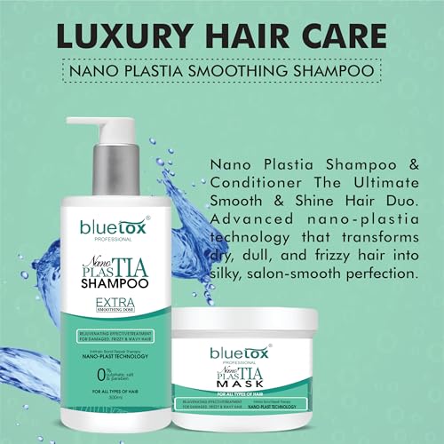 Image of Nano plastia shampoo and conditioner | Sulphate & Paraben Free | Smoothens, Repairs, Adds Shine | Salon Quality Hair Care | Deep Nourishment for Damaged Hair (300ml)