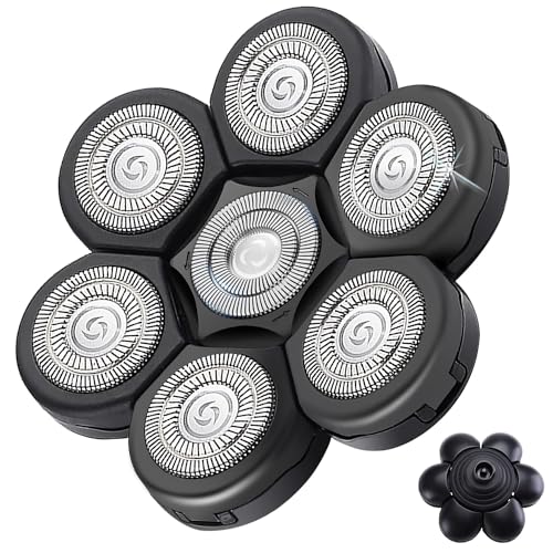 Electric Razor Replacement Blades, 7 Heads Wet Dry Beard Shaver Replacement Blade for Bald Men, compatible with E-Hunter AE7130 Electric Shavers