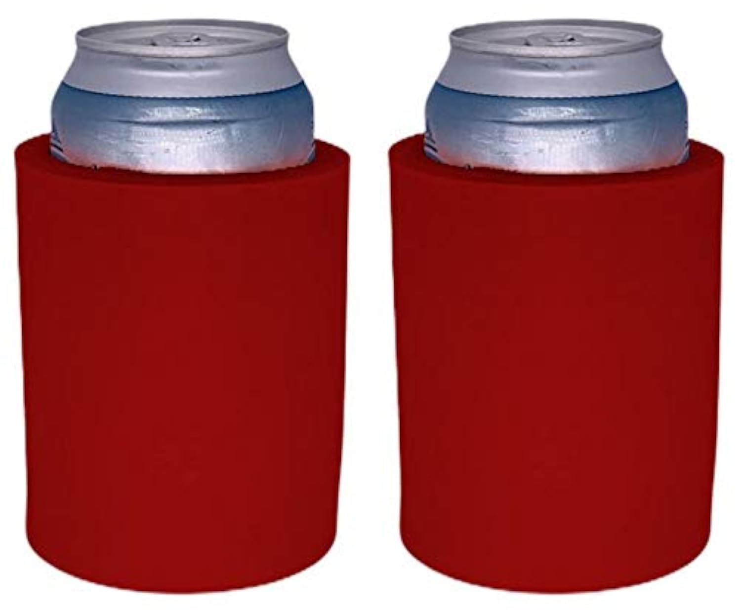 Blank Thick Foam Old School Can Cooler (2 Pack, Red)