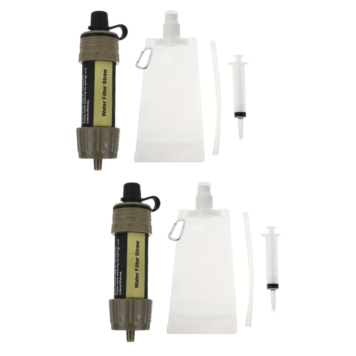 YARNOW 2pièces Purificateur Eau Portable Filtre à Eau Pour Camping Randonnée Et Situations Urgence Élimine Impuretés Pour Activités Extérieur Mini Filtre Pratique