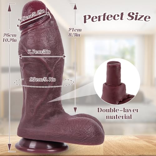 10 2 Inch Black Silicone Dildo 3 Inch Diameter Dual Density Huge Girth - Image 4