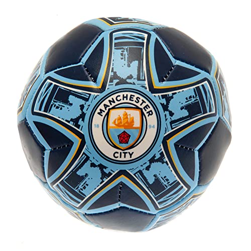 Manchester City Hy Pro   Mini Pelota Suave de 4 Pulgadas con Licencia Oficial del F.C.   Man City, mercancía, Ideal para niños, Gran Idea de Regalo