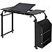 BFDIEEM Overbed Table with Wheels Laptop Desk Cart Table Over The Bed Table Adjustable Height and Length for Hospital and Home use