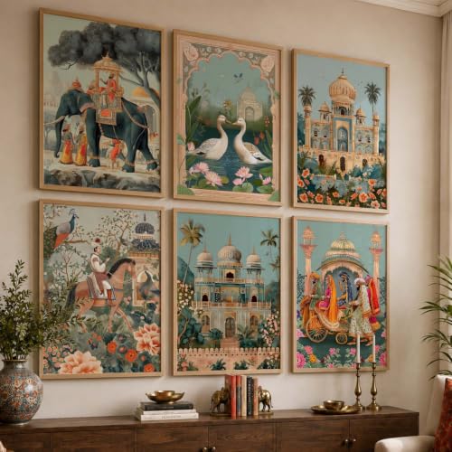 Image of kotart Pichwai Wall Art Painting for Wall Decoration - Framed Wall Painting for Living Room Bedroom Office Room Decor - Premium Digital Madhubani Art Paintings with Frame for Home Decor - (10x13 inch, I)