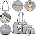 Women's Fashion Handbags Tote Bags Shoulder Bag Top Handle Satchel Purse Set 4pcs