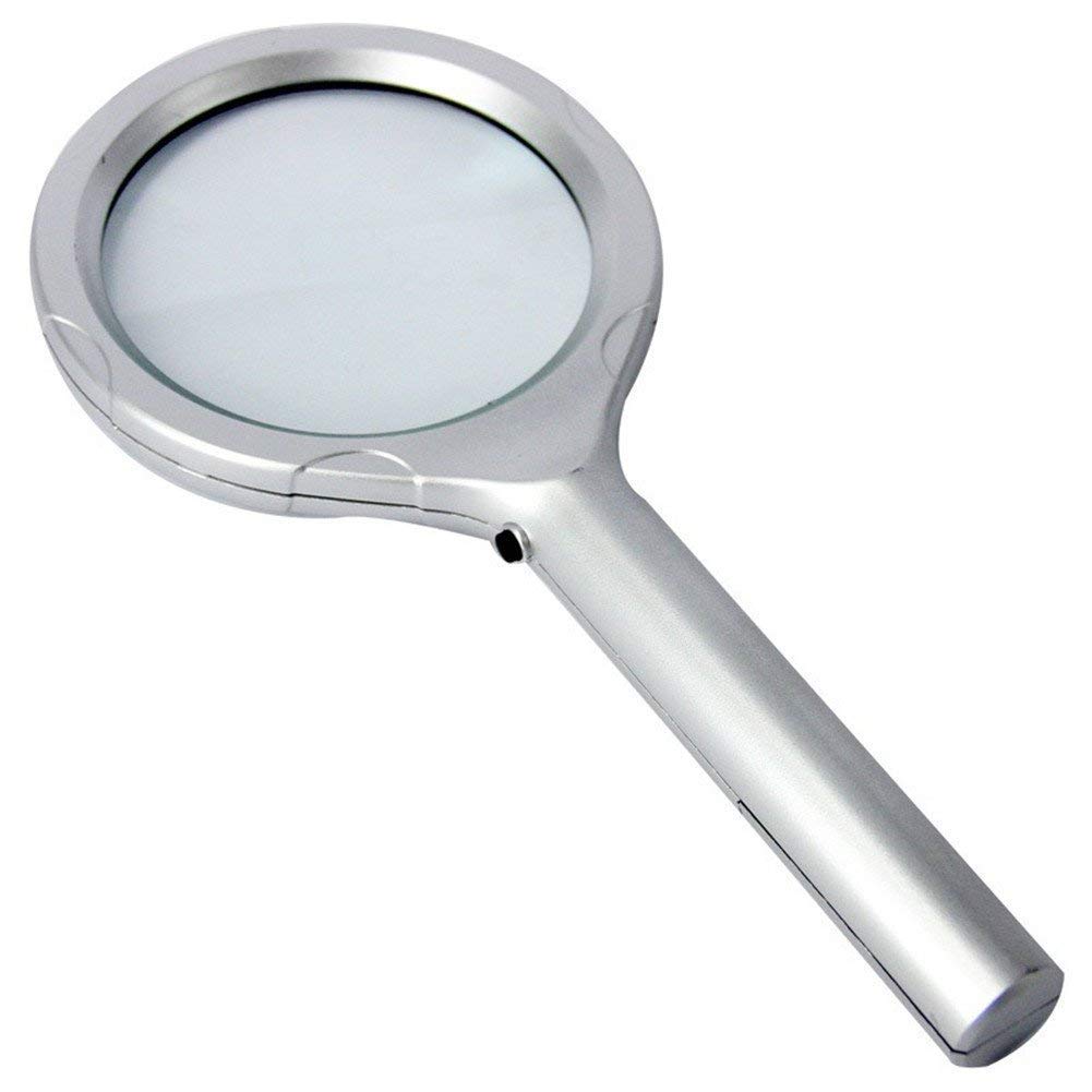 Okulary powiększające, ręczne szkło powiększające z 6 diodami LED, okulary powiększające do czytania HD 4X Old Man