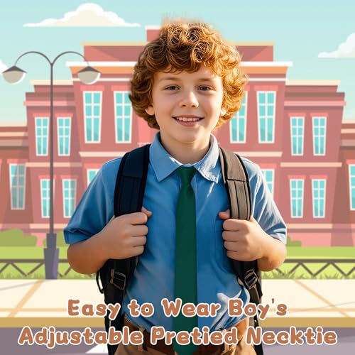 Adjustable Pre-tied Ties for Boys Kids, Zipper Boys Tie for School Wedding Party Graduation Uniforms Formal Banquet2