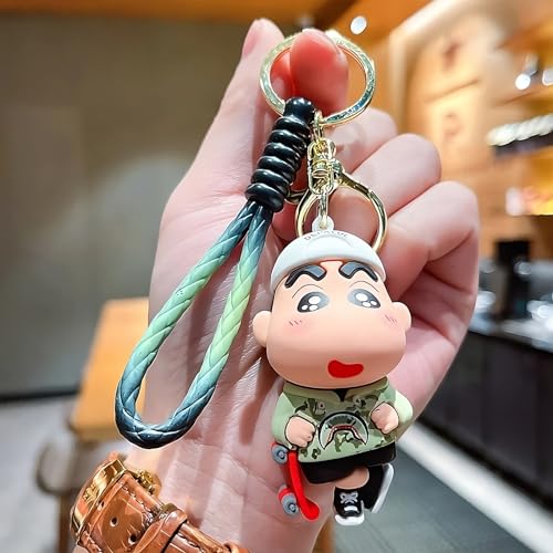 Image of Cute Cartoon Character Silicone 3D Key Chain with Strap Charm & Metal Hook, Merchandise Key Rings Gift for Kids Girls Boys Men & Women