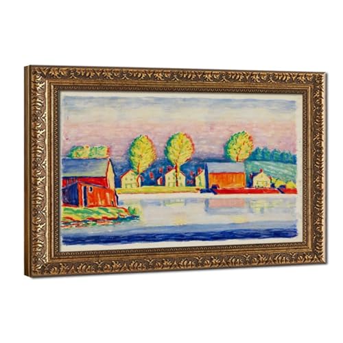 Impression sur toile Paysage de la Nouvelle-Angleterre par Oscar Bluemner 61x91 cm