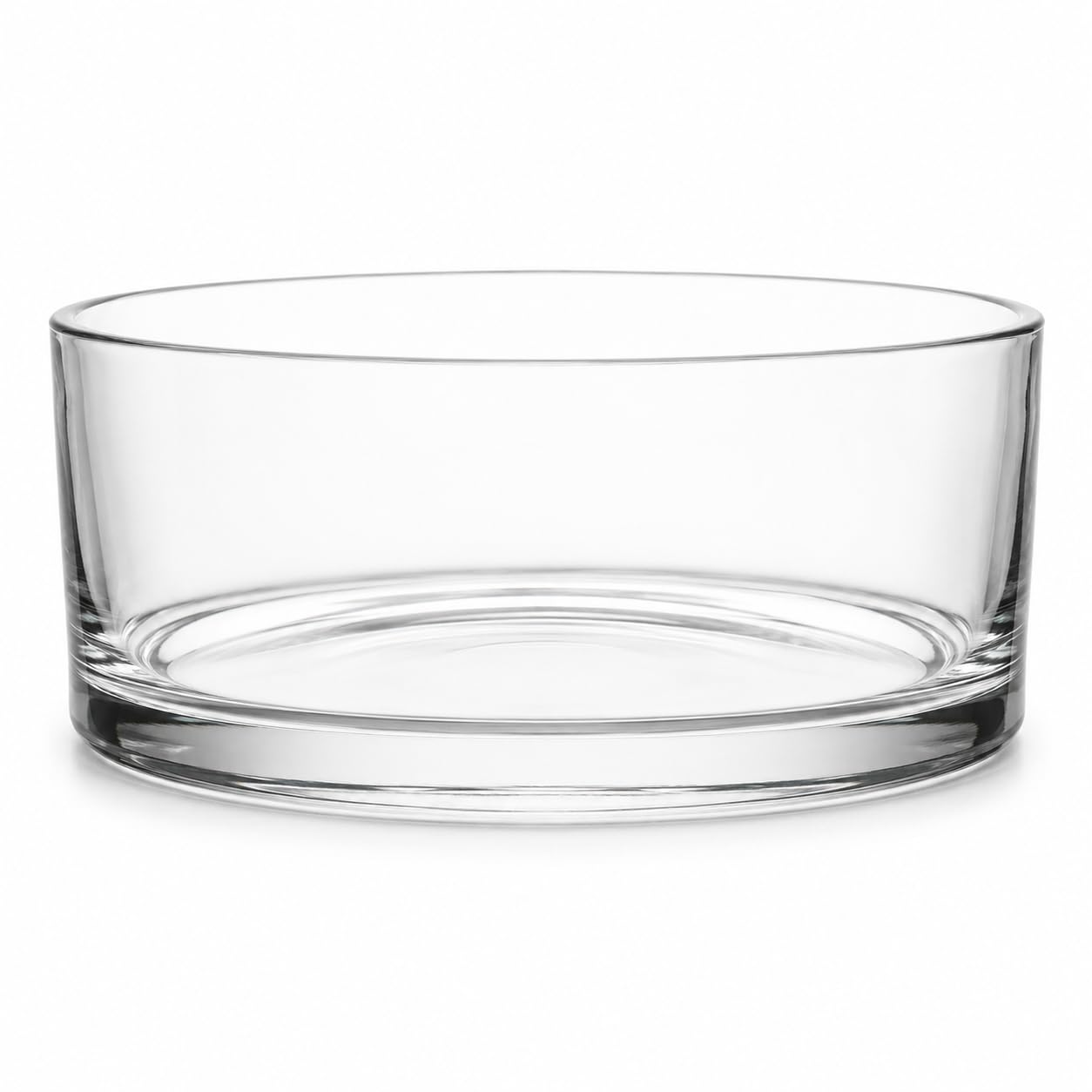Floralcraft® 29cm Glass Cylinder Bowl Vase – Clear Decorative Glass Bowl for Floral Arrangements, Floating Candles, Wedding Centrepieces & Home Décor – 10cm Height
