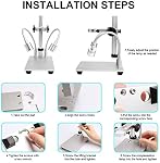 Aluminum Alloy Stand for USB/WiFi/LCD Digital Microscope Camera, Cainda Universal Metal Stand Holder