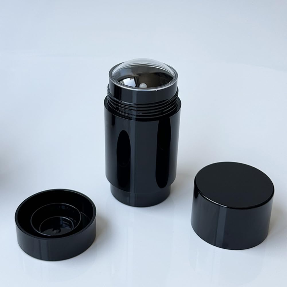 VASANA 3 recipientes de desodorante redondos vacíos, botellas recargables, tubos de bálsamo labial 30 g, cosméticos, protector solar