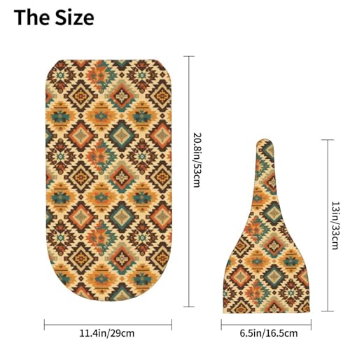 Image of Vintage Aztec Style Newborn Swaddle Blankets Hat Sets Soft Baby Receiving Blanket Swaddle Sack for Baby Shower Infant Boy Girl Gift