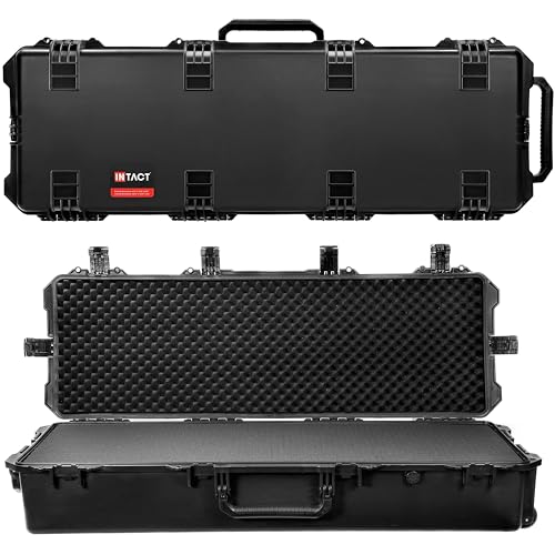 Eylar 47 Inch Intact Premium Series Roller Deep Rifle Hard Case, IP67 Waterproof & Crushproof, TSA Compliant with Customizable Foam