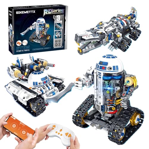 3 in 1 STEM Robotics Building Kit, 776 PCS APP/Remote Control Robot Space Wars Toy Building Block...