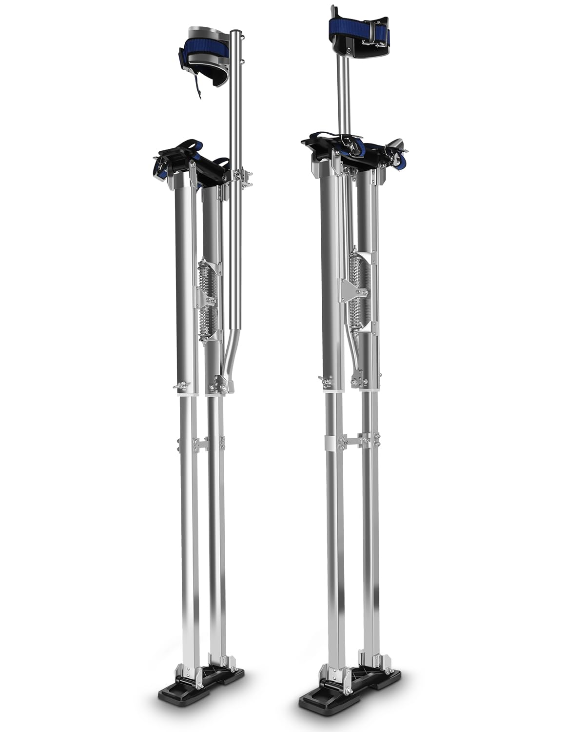 Silver 48"64" Drywall Stilts Adults Painters Stilt Adjustable Aluminum