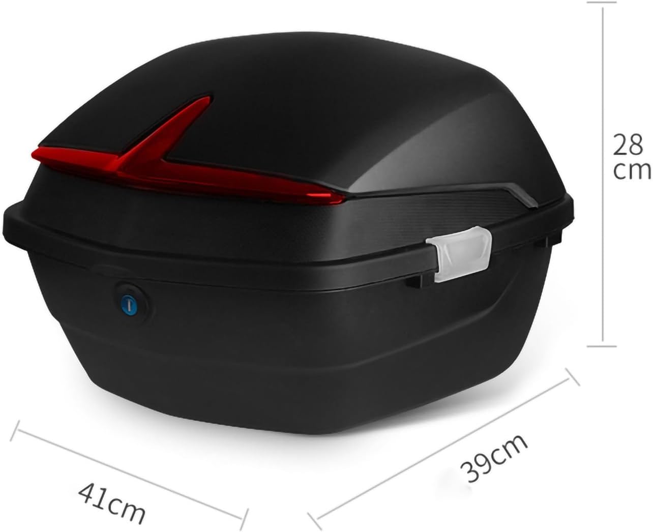 Yctze Scooter Tail Trunk Impact Large Capacity Motorcycle Rear Top Box for Convenient Travel (Black)