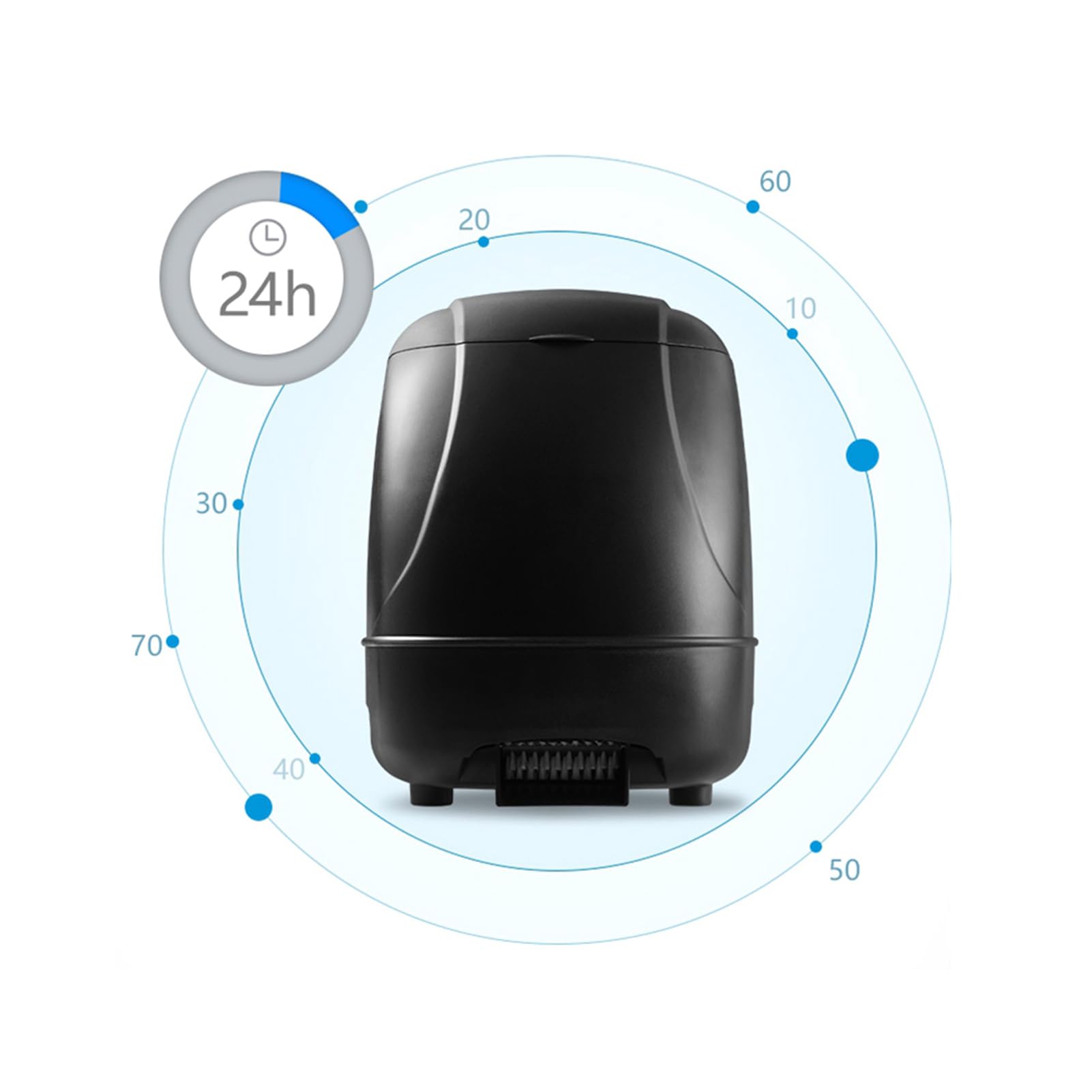 Naroote Mangiatoia Automatica per Pesci da Esterno, Timer da 10 Litri di Grande Capacità per Pesci da Laghetto e Acquario, Dispenser di Alimentazione Multi-Gear Intelligente