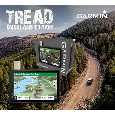 Garmin Tread Overland, All-Terrain GPS Navigator 8 in, Rugged, Built in Mapping, Ultrabright Display with Power Pack Bundle