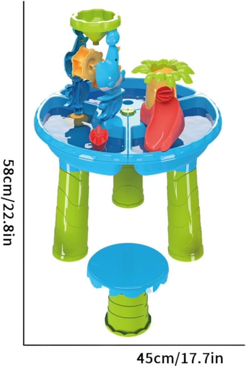 PASUNYチェア付きビーチセット、ウォーターパーク、アウトドア、楽しい、子供、誕生日プレゼント、おめでとう (丸い水遊び用ビーチテ