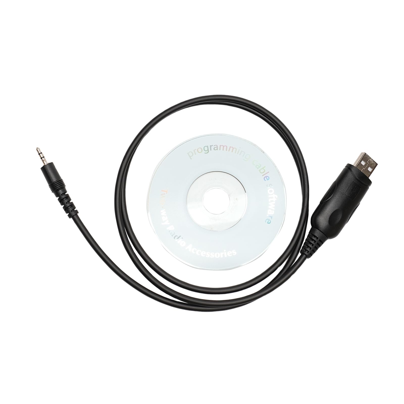 USB Programming Cable for Icom Radios, 4.2mm, Black, Male-to-Male, 1 Count, Compatible with Laptops, Ideal for Outdoor and Indoor Use