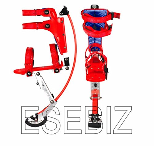 Esebiz Skyrunner Stilts Pogo zancos de resorte para niños de 30 a 50 kg, Ese-Blue_30-50, rojo