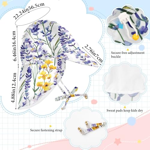 Unisex Baby Sun Hat Toddler Boy Beach Play Hats Girl UV Protection Wide Brim Traveling Swim Hat4