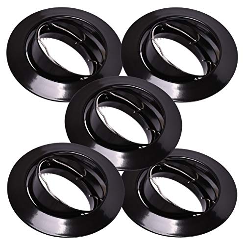 Preisvergleich Produktbild 5x Einbaustrahler Einbauleuchte Rahmen Schwenkbar Schwarz inkl. GU10-Fassung