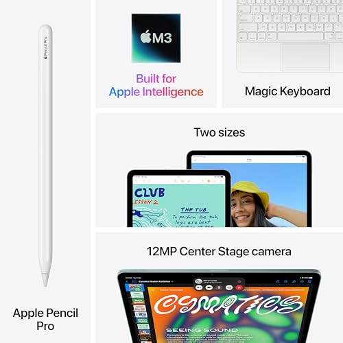 Image of Apple iPad Air 11″ with M3 chip: Built for Apple Intelligence, Liquid Retina Display, 1TB, 12MP Front /Back Camera, Wi-Fi 6E + 5G Cellular, Touch ID, All-Day Battery Life - Blue