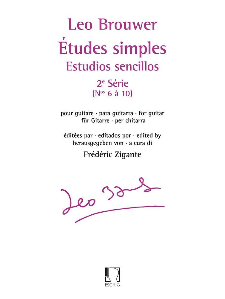 ETUDES SIMPLES - ESTUDIOS SENCILLOS (SERIE 2) - NUMERO 6 A 10 - NOUVELLE EDITION