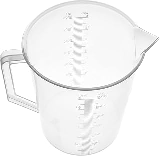 Heyiarbeit Measuring Cup 3000ml PP Plastic Graduated Beaker Transparent for Lab Kitchen Liquids 1pcs