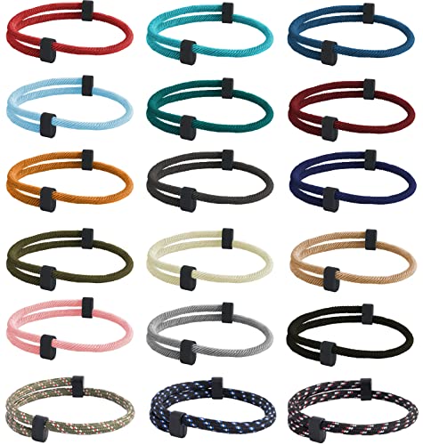 Sonnyx 18 Pcs Nautical Braided Rope Bracelets For Women Men Adjustable Braided Cord Bracelet Handmade Navy String Bracelet Men Women Braided Bracelets Gifts #TOP18