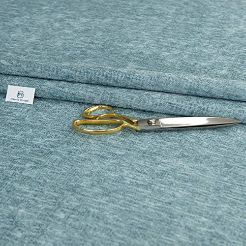 Haaris Imaan Soft Plain Chenille Velvet Upholstery Fabric | Fire Retardant | Shimmery Look | Fabric Per Metre | Curtain, Cushion, Reupholster, Soft Furnishings, Sofa (Cream)