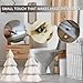 2Packs Christmas Tree Toilet Bolt Covers Decorative Tall Toilet Bolt Caps for Christmas Bathroom Decor, Toilet Caps for Bottom of Toilet, Ceramic Toilet Screw Cover Caps, Easy Installation (White)