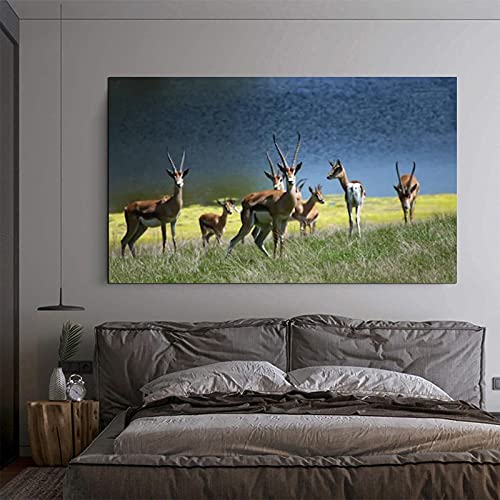 Broderie diamant 5D antilope pour sublimer votre décoration murale de salon avec art mosaïque