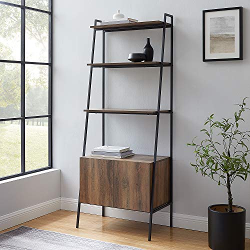 Home-Accent-Furnishings-72-Industrial-Modern-Ladder-Bookcase-wCabinet-Reclaimed-Barnwood Home Accent Furnishings 72 Industrial Modern Ladder Bookcase wCabinet Reclaimed Barnwood