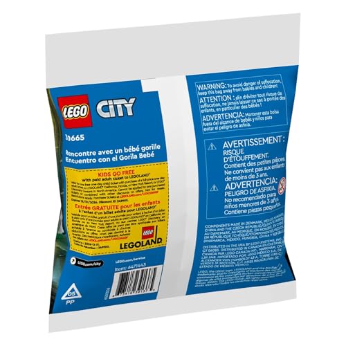 Image of LEGO City Baby Gorilla Encounter Building Toy Polybag, 30665, 34 Pieces, STEM Toy For Kids Ages 5+