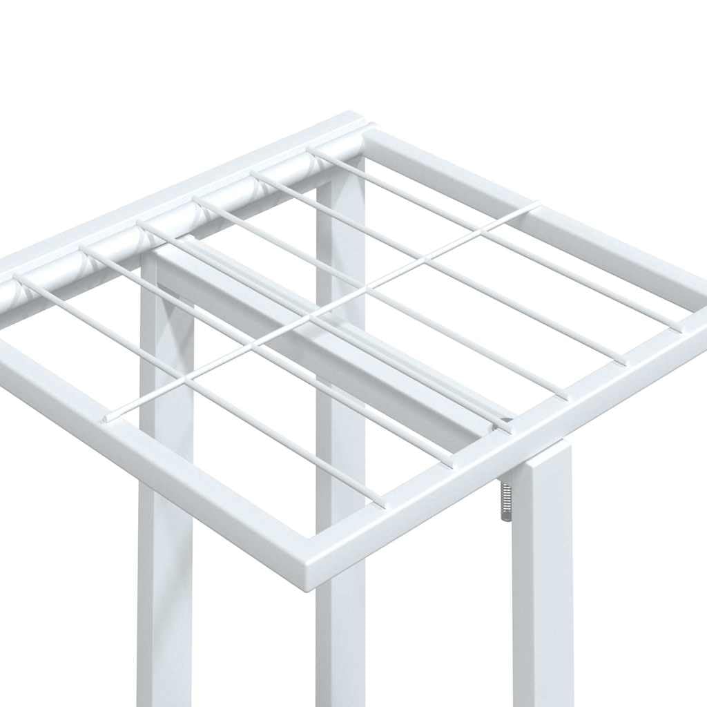 SYDE Stojak na kwiaty 4 poziomy żelaza biały 44 x 23 x 80 cm