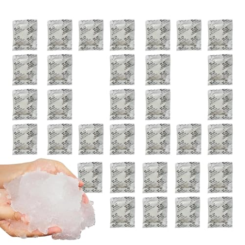 Paquete de polvo absorbente de 100: gel de resina de alta absorción solidifica 500 ml por bolsita | Gel de desechos líquidos portátiles para viajes, emergencia, campamento, automóvil, inodoro y